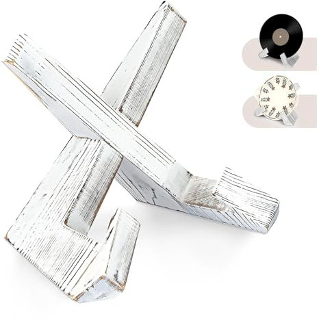 Meafeng 6.5 Inch Wooden Picture Frame Stand, Plate Display Stand, Tabletop Decorative Picture Stand For Display Collection (White)