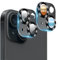 AIYEEN Pellicola protettiva per obiettivo della fotocamera (2 pezzi) per iPhone 14 e iPhone 14 Plus, protezione per obiettivo della fotocamera, vetro temperato 9H compatibile con la custodia (nero)