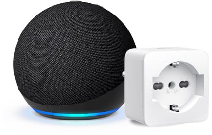 Echo Dot (5ª generazione) | Antracite + TP-Link Tapo Presa intelligente, compatibile con Alexa - Kit di base per Casa Intelligente