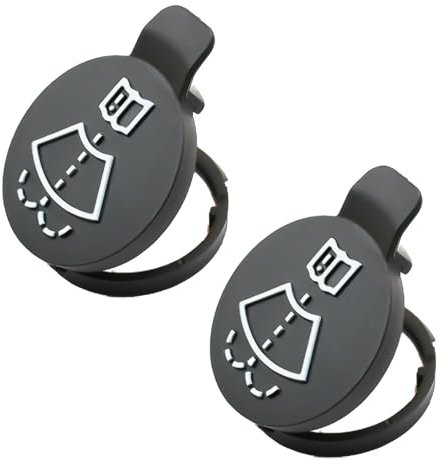 2 PCS Car Windshield Washer Bottle Cap Nozzle Cover Windscreen Wiper Reservoir Cap Fit for Vauxhall Fit for Astra J Fit for Meriva B Fit for Insignia Fit for Corsa Fit for Buick Cadillac Chevrolet