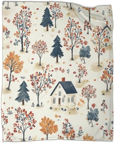 Muster im Landhausstil Decke – Vielseitige Warme Decke Für Sofas Und Sofas,Konzeptkunst Weiche Und Bequeme Reisebettdecke,70x80inch(180x200cm)