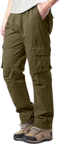 YAOHUOLE Pantalon Cargo Homme Pantalon De Travail Homme Pantalon Cargo Homme Taille Elastique Cargo Homme
