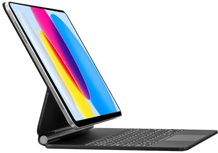 Vushola Magic Keyboard Case for iPad 10th Generation 2022& 11th (A16,2025),Magnetic Stand 10.9 inch 10th/11th Gen iPad Case with Keyboard,Built-in Multi-Touch Trackpad,Auto Sleep/Wake,Backlit (Black)