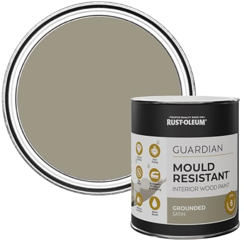 Rust-Oleum Green Guardian Mould Resistant Interior Wood Paint in Satin Finish - Grounded 750ml