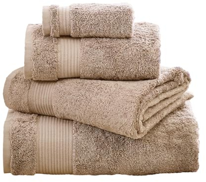NEXT Homeware Gästehandtuch aus 100% ägyptischer Baumwolle Natürlich Karamell 4 Pack Hand Towels