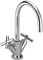 TARA Waschtischeinlochbatterie | Zweigriffarmatur mit Kreuzgriff | Wasserhahn | Waschtischarmatur | chrom 22513892-00 | Ausladung 165 mm | schwenkbarer Auslauf 360°