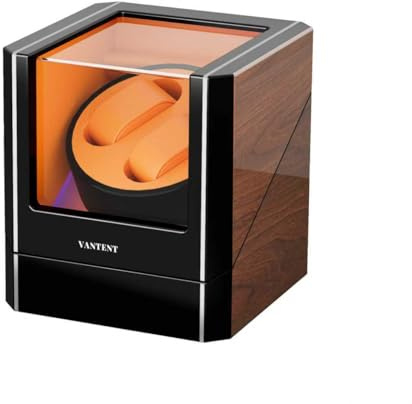 VANTENT Uhrenbeweger für Automatikuhren mit LED-Beleuchtung außen, glänzendes Finish und leiser japanischer Motor, 2,0 Max