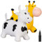 Playtastic Hüpfball mit Griff: 2er-Set aufblasbare Hüpftiere Kuh & Giraffe,für Kinder ab 3 Jahren (Aufsitzhüpftiere, Gummihüpftiere)