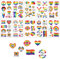 10 Pcs Rainbow Stickers,Pride Stickers,Pride,Gay Pride Tattoo,Large Sheets Waterproof LGBT Rainbow Flag Tattoo Stickers for Pride Festivals Celebration Decoration