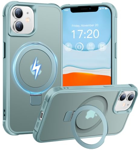 BENTIACC Hülle für iPhone 11 mit Magnet Ständer, Seeblau | 120° Öffnungsbereich, Mil-Grade Drop Shockproof, Kratzfeste Fingerabdruck Rutschfest Handyhülle, Die Hände frei habe