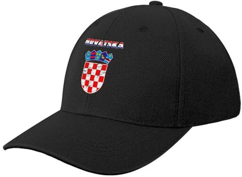 HFGAASSH Baseballmütze Kroatien Hrvatska Wappen Geschenk Mann Mütze Sport Kappe Mädchen Herren Urlaub Sport Geschenke