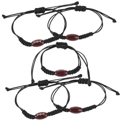 INOOMP Geflochtenes Rugby Armband 5 Stück, Verstellbar, Polyester