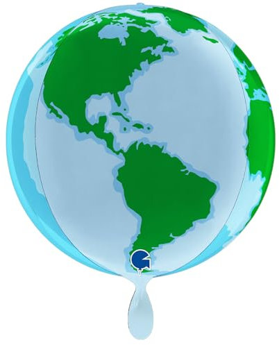 NEU Folienballon Planet Erde, 38cm