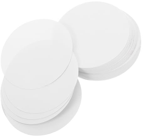 HOMSFOU 100stücke Diy Bastelpapier Runde Graffiti Blätter Blanko Knopf Papier Glatte Oberfläche Vielseitig Für Handgemalte Abzeichen Und Kreatives Malen