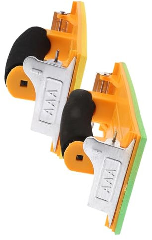 DIYEAH 2pcs Sandpaper Holder Rack Hand Grip, Handheld Sandpaper Holder Stand for Woodworking and Wall Polishing, Random Color