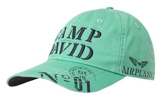 Camp David Herren Base Cap Stone Washed mit Logo-Stickerei und Prints Blue Navy