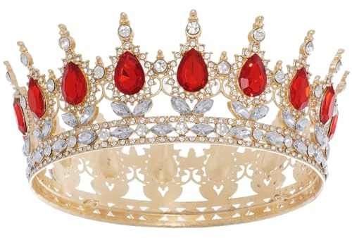 Geburtstag Königinnenkronen für Frauen Vintage Kristall Tiara-Krone Haarband Kopfschmuck für Hochzeiten, Prinzessinnen Geburtstagskrone Crown Diadem