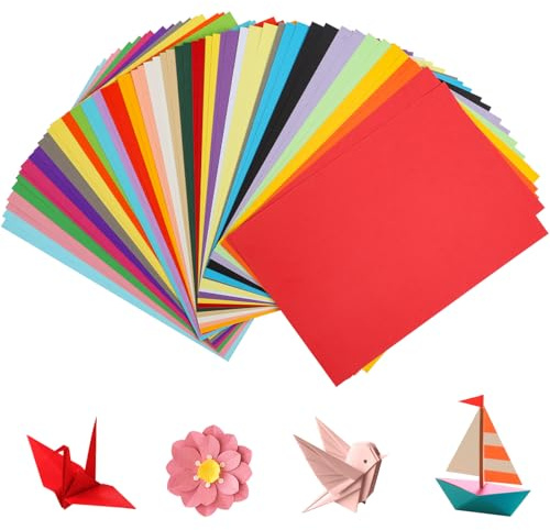 60 Blatt A4 Tonpapier Bunt, Bastelpapier Buntes Papier, Origami-Papier, 30 leuchtende Farben, 230 g/m², Malpapier Kinder beidseitig Farbige Papiere doppelseitiges für DIY Kunsthandwerksprojekte