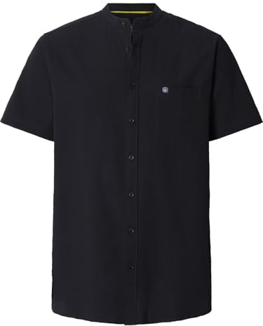 Jan Vanderstorm Herren Kurzarmhemd Albart | luftig, aus 100% Baumwolle, große Größen L–7XL, sommerliche Qualität, stylischer Stehkragen und praktische Brusttasche