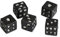 Grinscard Spielwürfel Set im Totenkopf Design - Schwarz 2 x 2 x 2 cm je Würfel - 5 Augenwürfel für Brettspiele