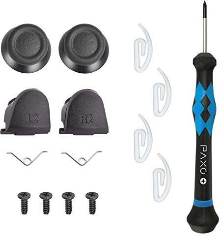 Manuel en Anglais | Set/kit de réparation de contrôleur PS4 pour Les Boutons L2 & R2 et Les clés USB