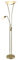 Lindby Stehlampe, Deckenfluter verstellbarer Lesearm Standleuchte Glas Metall 2x E27 max. 15W und 1x E14 10W ohne Leuchtmittel Standlampe