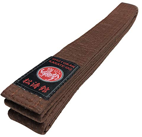 budodrake Shotokan Karategürtel Silver Edition 100% Cotton braun (280)