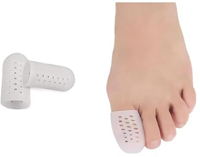 Pedimend Gel-Zehen- und Fingerkappenschutz, Schutz, Schmerzlinderung bei Ballenzehen, Hühneraugen, Schwielen, orthopädische atmungsaktive Zehenkappen, Leichtathletik, Laufen, für Damen und Herren, 4