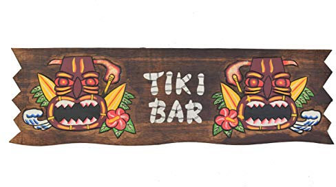 Interlifestyle Tiki Schild 60cm - Tiki Bar - Deko für Ihren Lounge Bereich Tiki Südsee Style Holzschild