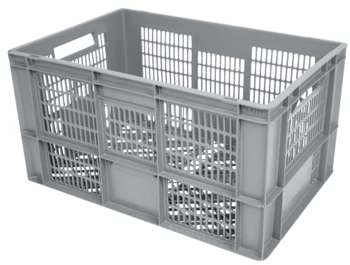 METRO Professional Gitter-Eurobehälter Hellgrau - 60 x 40 x 32 cm