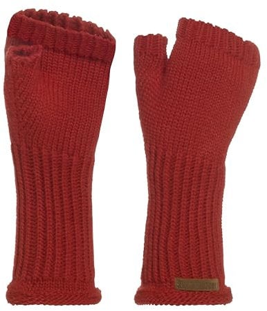 KNIT FACTORY - Cleo Handstulpen - Fingerlose Handschuhe - Gestrickte Handschuhe für Winter - Damen Handstulpen aus Wolle - Hochwertige Qualität - Baked Apple