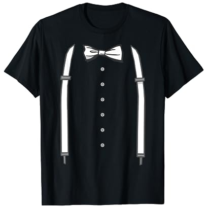 Fake Anzug Aufdruck JGA Männer T-Shirt Kostüm Verkleidung T-Shirt