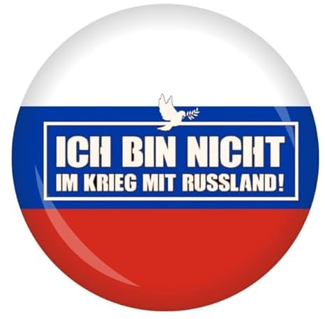 Sammys Shirt Store Ich Bin Nicht im Krieg II mit Russland Vinyl-Aufkleber Sticker für Auto wetterfest 10cm