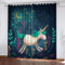 GIOVIA 3D Kawaii Einhorn Vorhänge Abdunkelnde Sternenhimmel Kindervorhänge Vorhang mit ösen 2er Set Gardinen Blickdicht Verdunkelungs für Kinderzimmer Schlafzimmer Wohnzimmer B 110 X H 95 cm