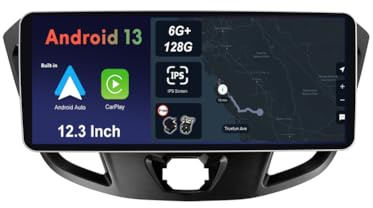 BXLIYER - 12.3 Zoll - 6G+128G - Android 12 IPS Autoradio Passt für Ford Tourneo Transit Custom (2013-2021) - Kabellos CarPlay/Android Auto/DSP - LED Kamera & MIC - 2 Din - DAB SWC Fast-Boot 360-CAM
