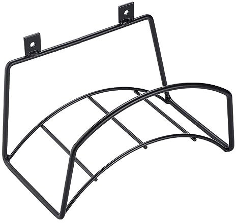 ROEQE Garden Hose Holde - Heavy Duty Metal Hose Hanger Wall Mount Water Hose Holder for Outside Yard, Durable Hose Hooks Ideal for Hose Storage(Black)