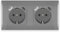 BSEED Steckdose Unterputz mit Steckklemme 16Amp, Doppelsteckdose Unterputz mit USB/TYPE C Port 2.1A, 2 Fach Steckdose mit PC Rahmen, Schuko Steckdose mit USB Anschluss Unterputz Grau - 152 mm