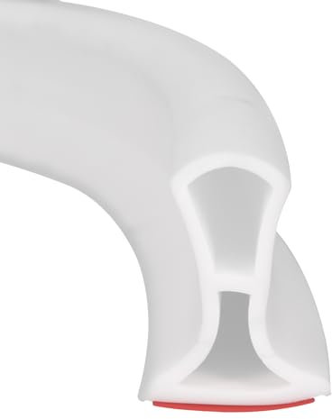 Shower Screen Seal Strip, Shower Door Seal Strip, Bath Shower Screen Seal Strip, Shower Threshold Water Stopper Barrier, 39 Inch Foldable Shower Water Dam Blocker (2M# White)
