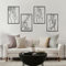 CXRYLZ-FUR Wanddeko Metall, Wandbilder Wohnzimmer Deko Modern, Wandkunst zum Aufhängen Abstrakte Wall Decoration, Minimalistische Wanddekoration für Zimmer Schlafzimmer Badezimmer (Schwarz)