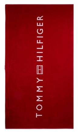 Tommy Hilfiger Unisex Towel Uu0Uu00108 Handtuch, Red (Medium Red), One Size