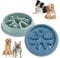 Roysmart Lot de 2 gamelles anti-glouton pour chien - Gamelles anti-glouton pour chien à alimentation lente - Pour animaux de compagnie de petite et moyenne taille - 21 x 4,5 cm