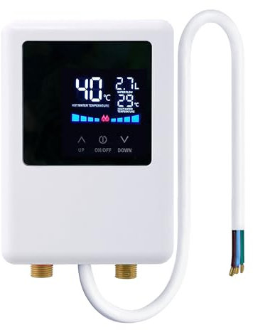 Tankless Water Heater Electric 5000W 110V - 120V, Under Sink Instant Water Heater Tankless, On Demand Hot Water Heater Electric 110 Volt, Mini Water Heater Electric Tankless Under Sink for RV, Kitchen