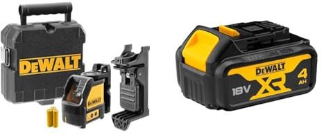 DEWALT DW088K-XJ Self Levelling Cross Line Red Laser + DEWALT Battery