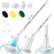 Electric spin scrubber, head Angle adjustable,shower brush,cordless cleaning brush IPX6 waterproof,6 replaceable brush heads,extendable handle,2 speed,for bathtub,window,kitchen,car,Etc.