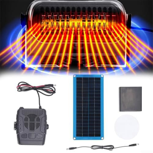 Generico Riscaldatore Solare Portatile da 30 W, Pannello con USB, Riscaldamento Esterno, Campeggio, Minimalista, Batteria integrata per riscaldamento continuo