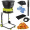 Electric Leaf Mulcher Garden Shredder 2500w Compost Shredder Leaf Crusher with Wheels - Perfect 8000rpm Chippers for Yard Cleanup & Composting - Includes Leaf Rake, Storage Bag, and 10m Power Cord