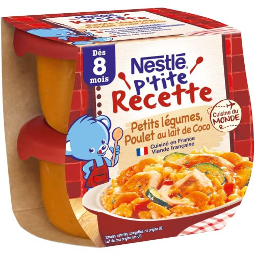 Nestlé bébé P'tite recette Légumes Poulet - 2x200g - dès 8 mois (Lot de 6)