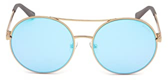 GUESS Unisex-Erwachsene GU7559 28X 60 Sonnenbrille, Gold (Oro Rosa Lucido/Blu Specchiato)