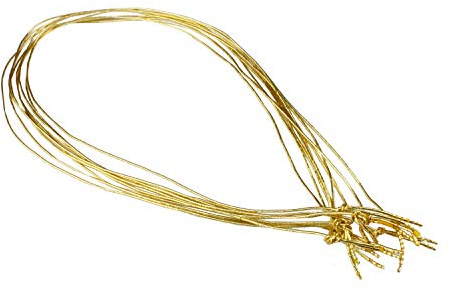 50x Schmuckgummiband metallic Gold für Doppelkarten in Din A5 und Din Lang für Einladungen, Kirchenhefte, Menükarten, Broschuren, Liederhefte