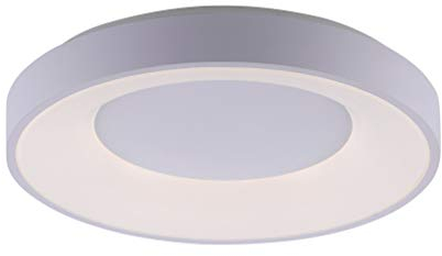 LeuchtenDirekt Deckenlampe mit Fernbedienung CCT 2700-5000 Kelvin 3200 Lumen Höhe 9 cm Kunsstoff weiß 14326-16